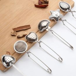 Reusable Stainless Steel Tea Infuser Sphere Mesh Tea Strainer Coffee Herb Spice Philtre Diffuser Handle Tea Ball Kitchen Gadgets
