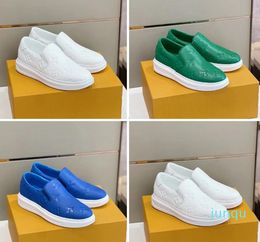 Beverly Hills slip on Sneakers Men Rubber Sole White Black Calfskin Leather Men's Party Wedding