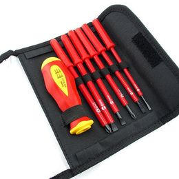 Freeshipping Insulated Screwdriver Set Electrician Dedicated CR-V Slotted Phillips 1000V High Voltage Resistant Hand Tool 7Pcs/lot Cqqif