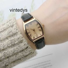 Fashion Watch Quartz High Precision Barrel Shaped Simple Women's Watch Net Red Live Broadcast Waterproof Quartz Square Belt