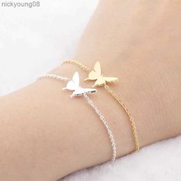 Beaded Cute Butterfly Bracelet For Women Girls Kids Fashion Butterfly Charm Hand Chains Jewelry Best Friend Gifts Fine Beach BraceletsL231114