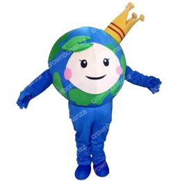 cute Globe Mascot Costumes Halloween Cartoon Character Outfit Suit Xmas Outdoor Party Outfit Unisex Promotional Advertising Clothings