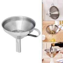 Functional Stainless Steel Kitchen Oil Honey Funnel with Detachable Strainer Philtre for Perfume Liquid Water Tools ZZ