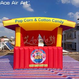 Door to Door Inflatable Event Booth Red/Purple Snack and Candy Vending Stand for Outdoor Selling or Party Entertaining