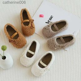 Slipper Children Cotton Shoes Slip on Home Slippers for Girls Boys Winter Warm Plush Kids Shoes Toddler Indoor Non-slip Casual ShoesL231114