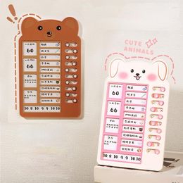 Portable Plastic Checklist Board Reusable To Do List Cute Animal Notepad Life Daily Planner Self Discipline Punch Card For Kids
