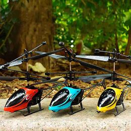 Electric/RC Aircraft Children'S Toys 3-Channel Gesture Control Hanging Helicopter Remote Control Sensor Flyer Led Lights Rechargeable Durable CompactL231114