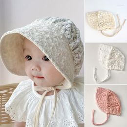 Hats Summer Lace Flower Baby Hat Cap Princess Girl Infant Bonnet Toddler Sun Born Props Gift Accessory