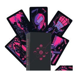 Greeting Cards Neon Moon Deck Pocket Size With K Box For Fate Divination Board Game And A Variety Of Tarot Options 220725 Drop Deliv Dh9Fc