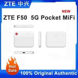 Routers ZTE F50 5G Pocket Ufi 5G Wireless WIFI Routers Sub-6 SA/NSA N1/5/8/28/41/78 4G Cat15 2.4G/5G Wifi(No battery) Q231114