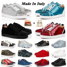 Rote Böden Designer Freizeitschuhe Sohle Made in Italy Plateau Sneakers Vintage Männer Frauen Spikes Low-Top-Leder Marke Bottoms Loafers mit Box