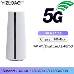 Routers YIZLOAO M55 5G Wifi Router 1200Mbps Wireless CPE NSA SA Gateway Dual Band 2.4G/5GHz Mobile Hotspot Modem AP with inside Antenna Q231114