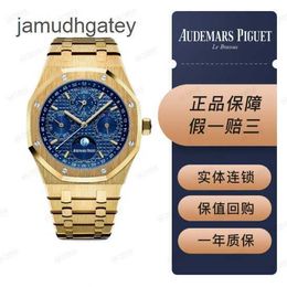 Ap Swiss Luxury Watch Royal Oak Series 26574ba Perpetual Calendar Men's Fashion Casual Back Transparent Mechanical Watch