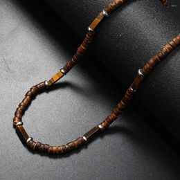 Chains Women'S Ethnic Style Coconut Shell Wood Beads Necklaces Jewellery Female Bohemian Natural Stone