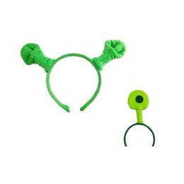 Party Decoration Halloween Children Adt Show Hair Hoop Shrek Hairpin Ears Headband Head Circle Costume Item Masquerade Supplies Gb15 Dhcu0