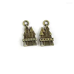 Pendant Necklaces (E698)100g About 43-45 Pieces 16x10mm Antique Bronze Alloy Castle Charms Pendants Diy Jewellery Findings Accessories