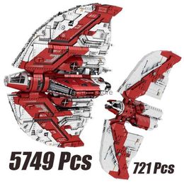 Vehicle Toys NEW T6 Shuttle MOC Building Blocks for Adults Model Movies Space Wars Ahsoka Bricks Kids Toys Sets Aeroplane Bricks Birthday GiftL231114