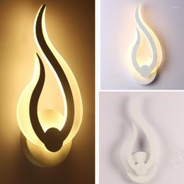 Wall Lamps Acrylic LED Light Modern Home Living Room Bedside Bedroom Lamp Flame Creative Background Sconce Decor Lighting