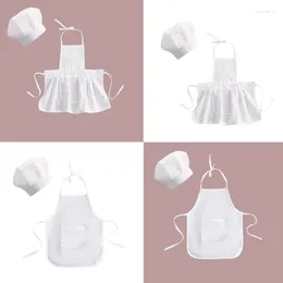 Kleidungssets 2 Teile/satz Baby Kochmütze Set Pographic Junior Schürze Kinder Kochutensilien Mädchen Jungen Küchenzubehör