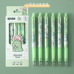 Pcs/lot Kawaii Dinosaur Erasable Press Gel Pen Cute 0.5mm Blue Ink Pens Gift Stationery Office School Supplies Wholesale