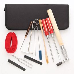 Freeshipping 13Pcs/Set Piano Tuning Maintenance Tools Kit With Case For Piano Musical Instruments Parts Accessories Aoavh