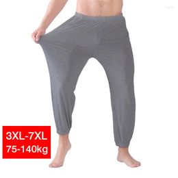 Men's Sleepwear Plus Size 5XL 6XL 7XL Modal Cotton Men's Pyjamas Spring Summer Home Pants Casual Male Yoga Trousers Elastic Loose Sleep