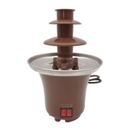 Other Kitchen Dining Bar Chocolate Fondue Fountain Machine 3 Tiers for Nacho Cheese BBQ Sauce US Plug 231114