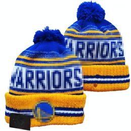 Warriors Beanie Golden States Beanies All 32 Teams Knitted Cuffed Pom Men's Caps Baseball Hats Striped Sideline Wool Warm USA College Sport Knit hats Cap For Women a6
