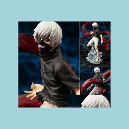 Party Masks Horror Tokyo Gho Kaneki Ken Mask Adjustable Zipper Halloween Christmas Pu Leather Cos Props Black Gift Drop Delivery Hom Dhxc7