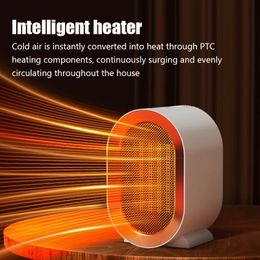 Home Heaters 1200W desktop electric heater winter mini portable heating fan household office PTC ceramic 231114