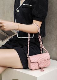 G10A Mirror Quality Mini Crossbody Bag Luxury Leather Shoulder Bag Designer Women's Chain Bag Exquisite Packaging Free Shipping 16CM Macaron Pink