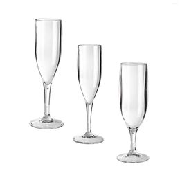 Wine Glasses Clear Goblet Shatterproof Reusable Stemmed For Outdoor Dinner