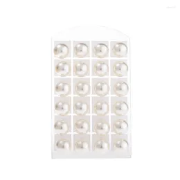 Stud Earrings Fashion 12Pairs/set White Beige Imitation Pearl For Women Ear Jewelry Round Ball Earring 16mm
