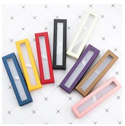 wholesale Pen Gift Box Transparent Window Paper Packaging Pen Box Ballpoint Pens Pencil Cases Display Stand Rack School Office Supplies NO pen empty box only