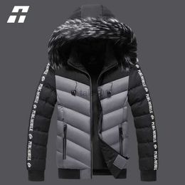 Men's Hoodies Sweatshirts Winter Jacket Men 2022 Fur Collar Hooded Thick Warm Cotton Outwear Man Patchwork Parka and Coats Windbreaker Parkas Male M-5XL zln231114