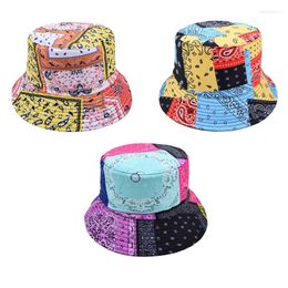 Berets Cotton Made Fisherman Hat UV For Protection Bucket Men & Women Contrast Colour Ha