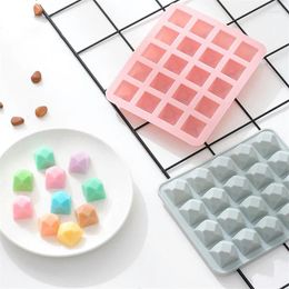 Baking Moulds 20 Grid Silicone Diamond Mold Cake Fondant Decorating Tools Square Ice Tray DIY 1PC Food Grade Cavity