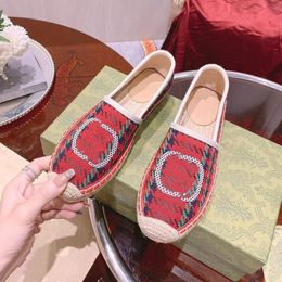 Designer shoes Women jacquard espadrille Flat Casual Shoe Leather Espadrilles Loafers Canvas Fashion Lady Girls Summer White Calfskin Casual Shoes 02
