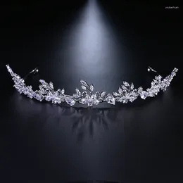 Hair Clips Be 8 Style Sparking Flower Shape Jewellery Wedding Bridal Crown Accessories Rhinestone Tiara For Women H131