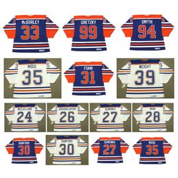 SL Oilers WAYNE GRETZKY CCM Throwback Hockey Jersey Edmonton BILL RANFORD GRANT FUHR KEVIN Mcclelland MARTY Mcsorley ANDY MOOG DAVE SEMENKO