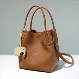 Evening Bags Motingsome Unique Style Cowhide Leather Woman Luxury Bucket Basket Cross Body Lady Casual Tote Fashion Mini 2023