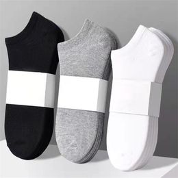 Sports Socks 5 10 PairsLot Low Tube Men Sport Solid Black White Breathable Cotton Male Short Women Drop Ship 230413