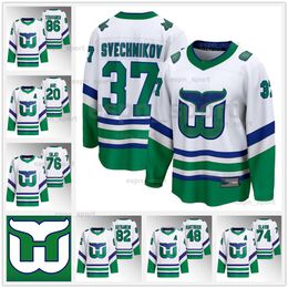 Carolina Sebastian Aho Hurricane 23/24 Hartford Whalers Trikot Andrei Svechnikov Brent Burns Frederik Andersen Jaccob Slavin Martin Necas Seth Jarvis Staal Trikot