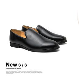 Luxury Men Leather Formal Dress Shoes for Male Party Wedding Office Work Shoes Slip on Business Casual Oxfords