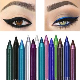 Eye ShadowLiner Combination 14 Colours Long-lasting Eye Liner Pencil Waterproof Pigment Blue Brown Black Eyeiner Pen Women Fashion Colour Eye Makeup Cosmetic 231113