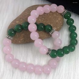 Strand Greek Sorority Elastic Imitation Jade Pearl Charm Women Bracelet Jewellery