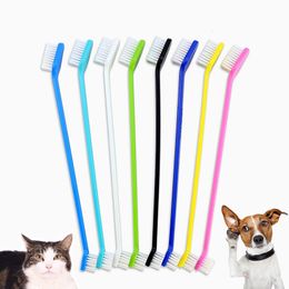 Pet Supplies Cats Puppy Dogs Dental Care Hygiene Grooming Toothbrush Teeth Cleaning Brush Dual Head HY0476