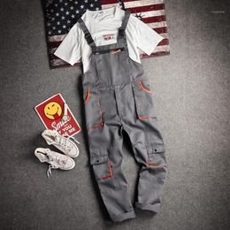 Plus size Men Bib Working Overalls Male Work Wear uniforms Fashion Tooling Overalls Worker Repairman Strap Jumpsuits BDK011271F