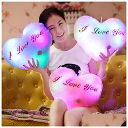 Plush Pillows Cushions Stuffed Animals Colorf Glow Pillow As A Gift For Girlfriend Drop Delivery Toys Gifts Dhsen