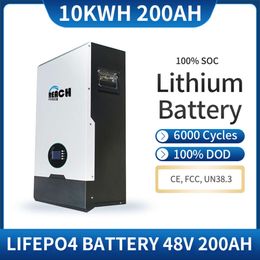 48V Solar Energy 100ah 51.2v 200ah Power Wall LiFePO4 Pack 5kwh 10kwh Powerwall Lithium Battery